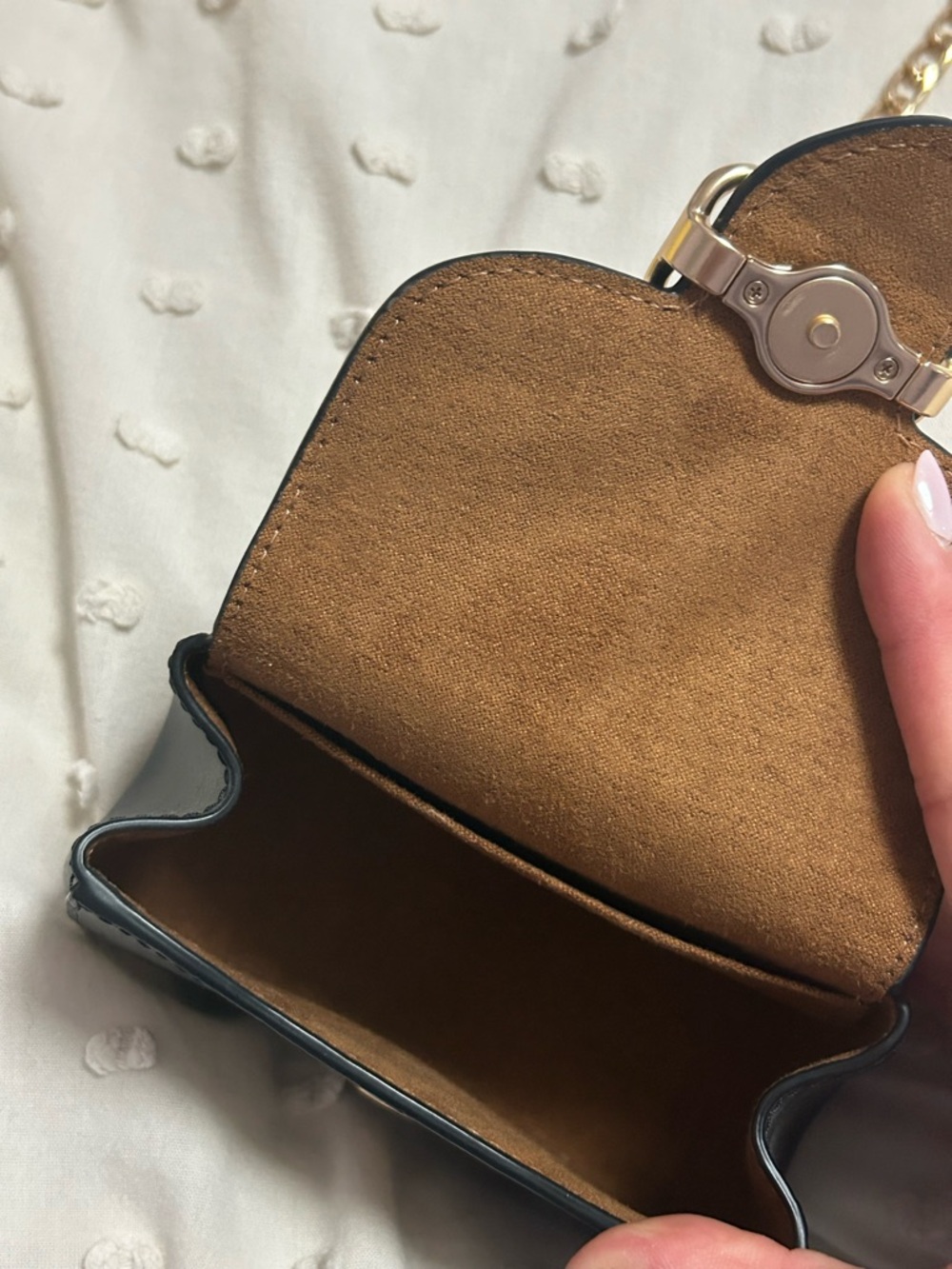 Coach Mini Saddle Crossbody with Gold Chain - Picture 4 of 5